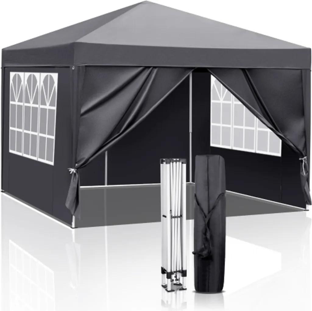 FCH Faltpavillon 3 x 3m Pop Up Pavillon Faltbar Wasserdicht Gartenzelt