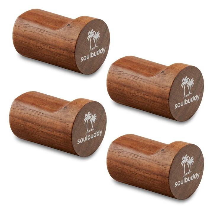 Soulbuddy Cap Haken 4er-Set(Walnuss)