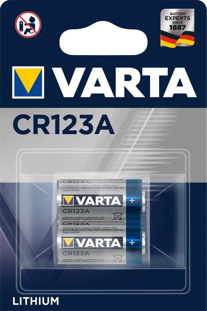 Varta Batterien CR123A Lithium Rundzelle, 2 Stück