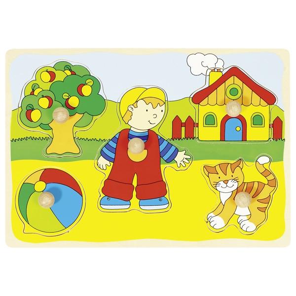 Katze, Haus,... Steckpuzzle