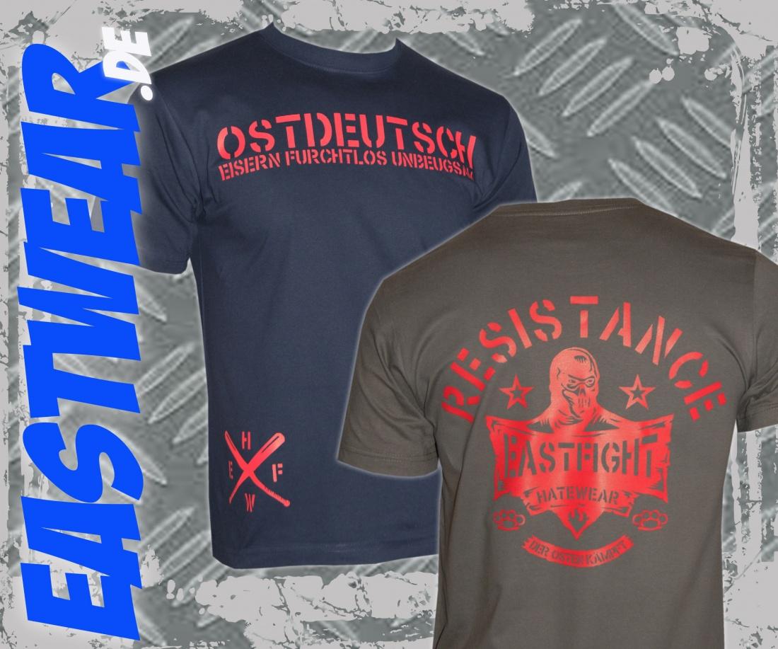Eastfight T-Shirt "Resistance" oliv, navy