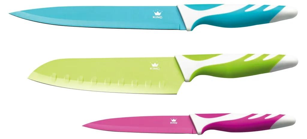 3tlg. KING® Messerset BUNT- Edelstahl