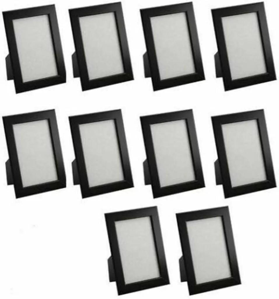10x Ikea Fiskbo Bilderrahmen 10x15 schwarz