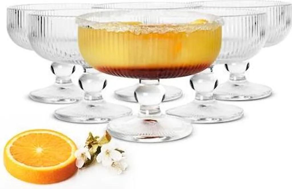 6 Martinigläser Cocktailgläser Eisbecher aus Glas 320ml 