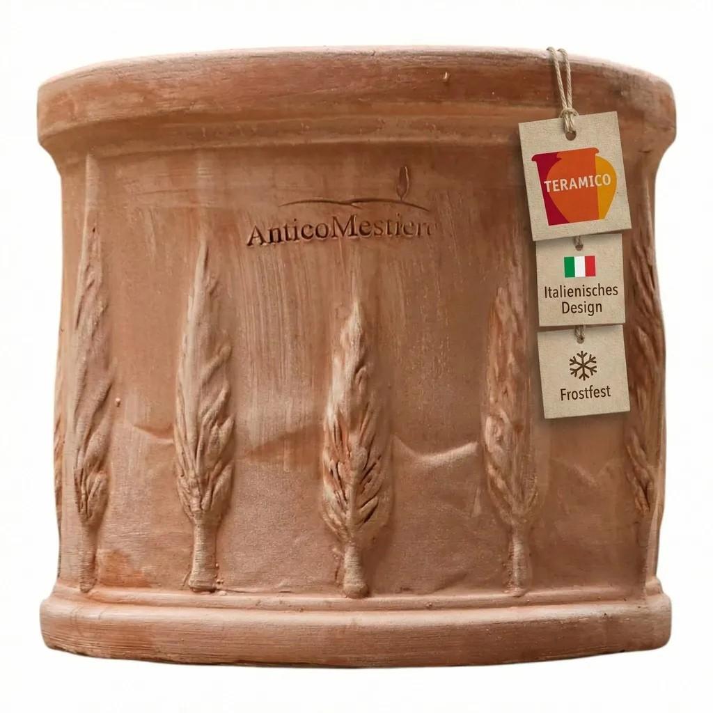 Teramico "Cilindro Cipressi" Blumentopf Terracotta Frostfest 25 cm