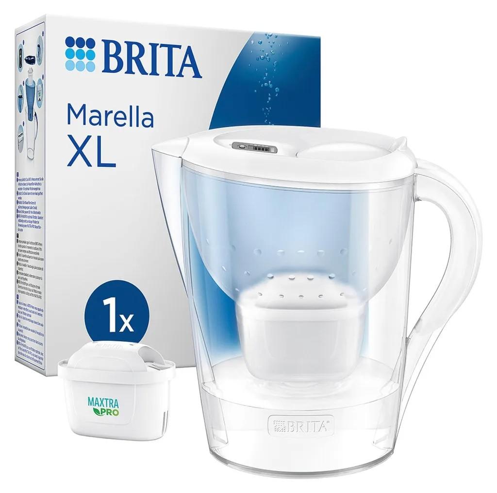 Brita Marella XL, Manueller Wasserfilter, 3,5 l, Weiß