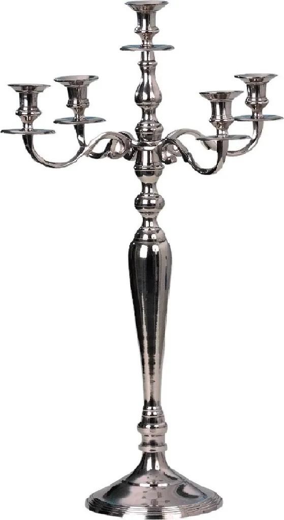 Kerzenständer 5-armig Kerzenleuchter 60 cm silber Kandelaber Leuchter