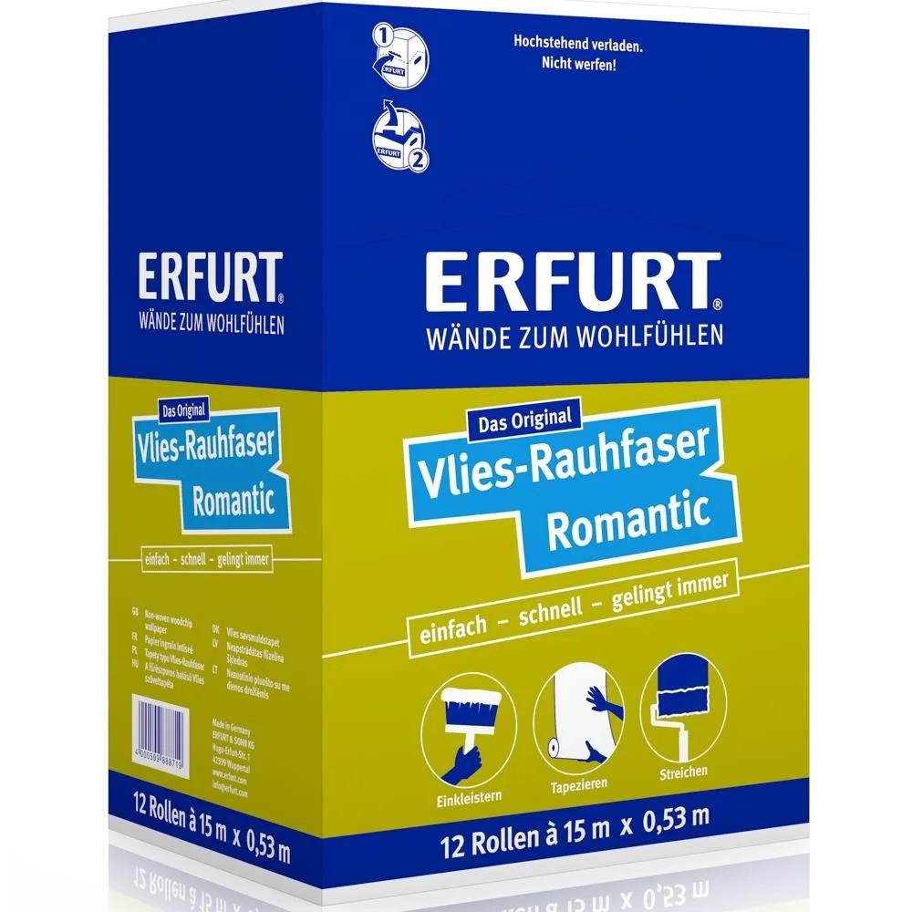 ERFURT Vlies-Rauhfasertapete ROMANTIC Vliestapete 15 x 0,53 