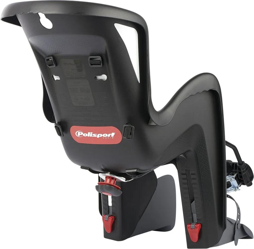 POLISPORT Bilby Maxi FF Rear Child Bike Seat Rahmenmontage - Schwarz/Dunkelgrau