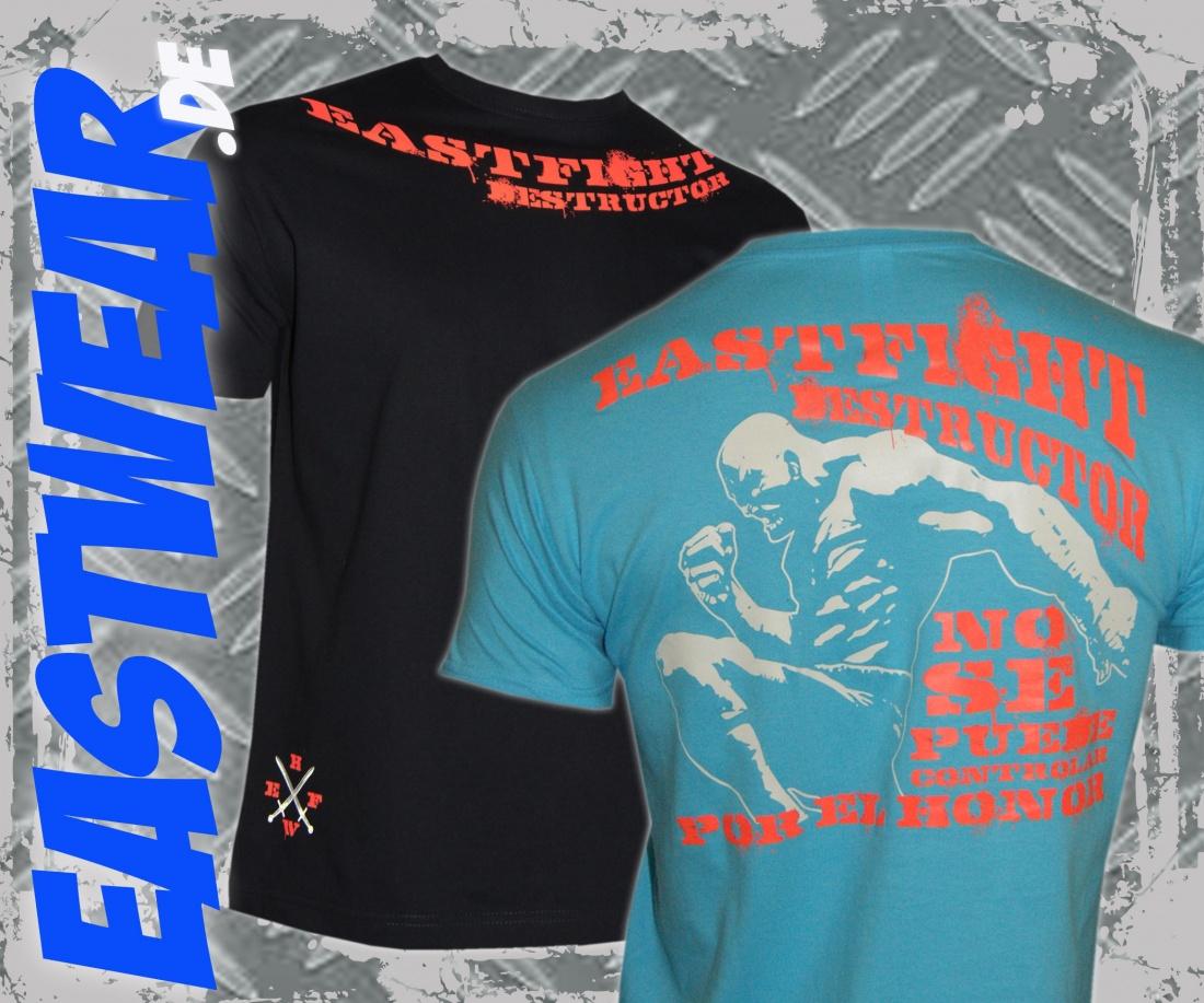 Eastfight T-Shirt "Destructor" schwarz, azur