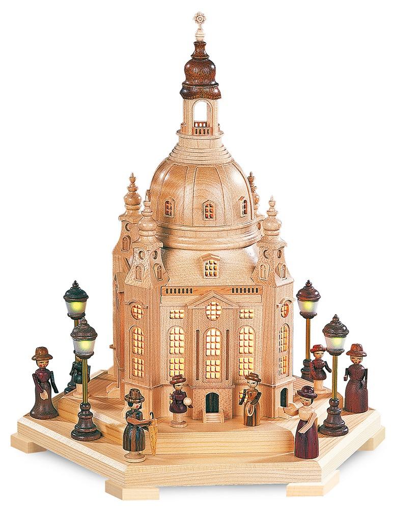 FRAUENKIRCHE DRESDEN, GROSS MIT INNENBELEUCHTUNG INKL. TRAFO (230V), 24X21X28CM