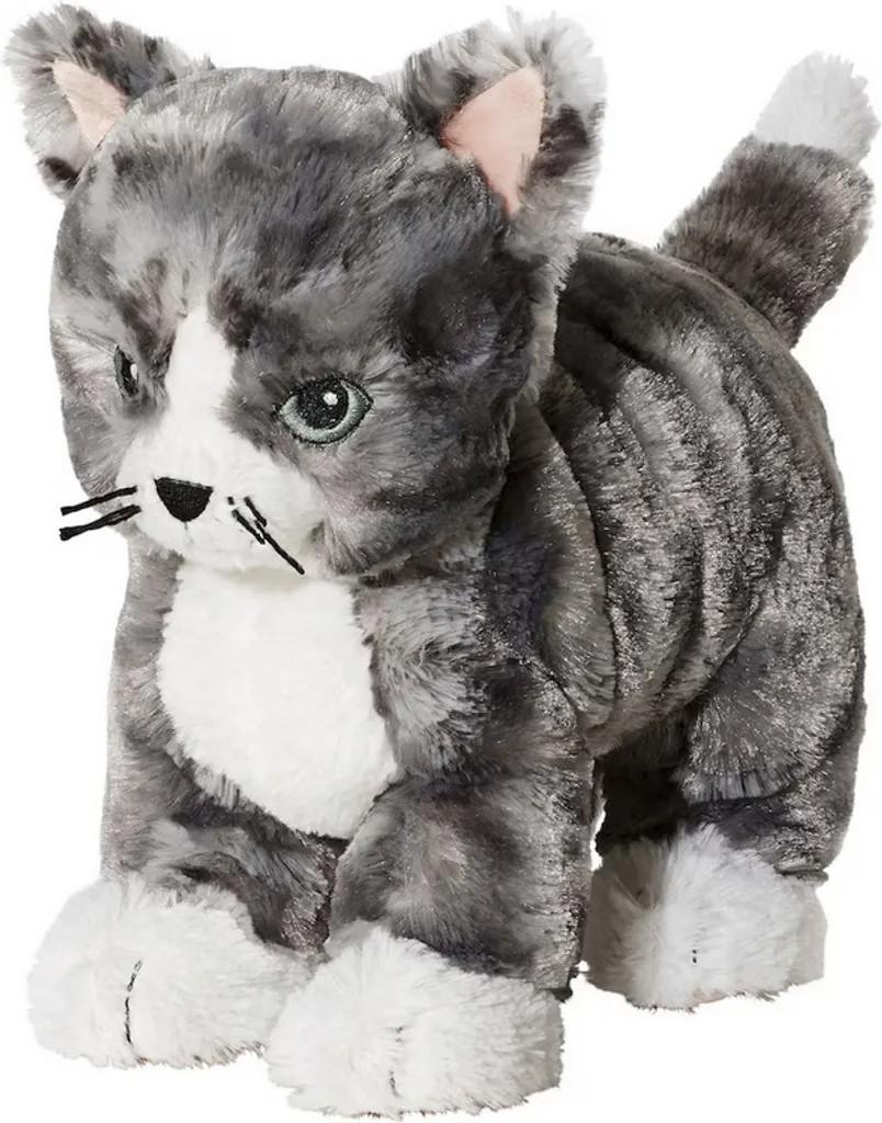LILLEPLUTT Ikea Stofftier, Katze grau/weiß