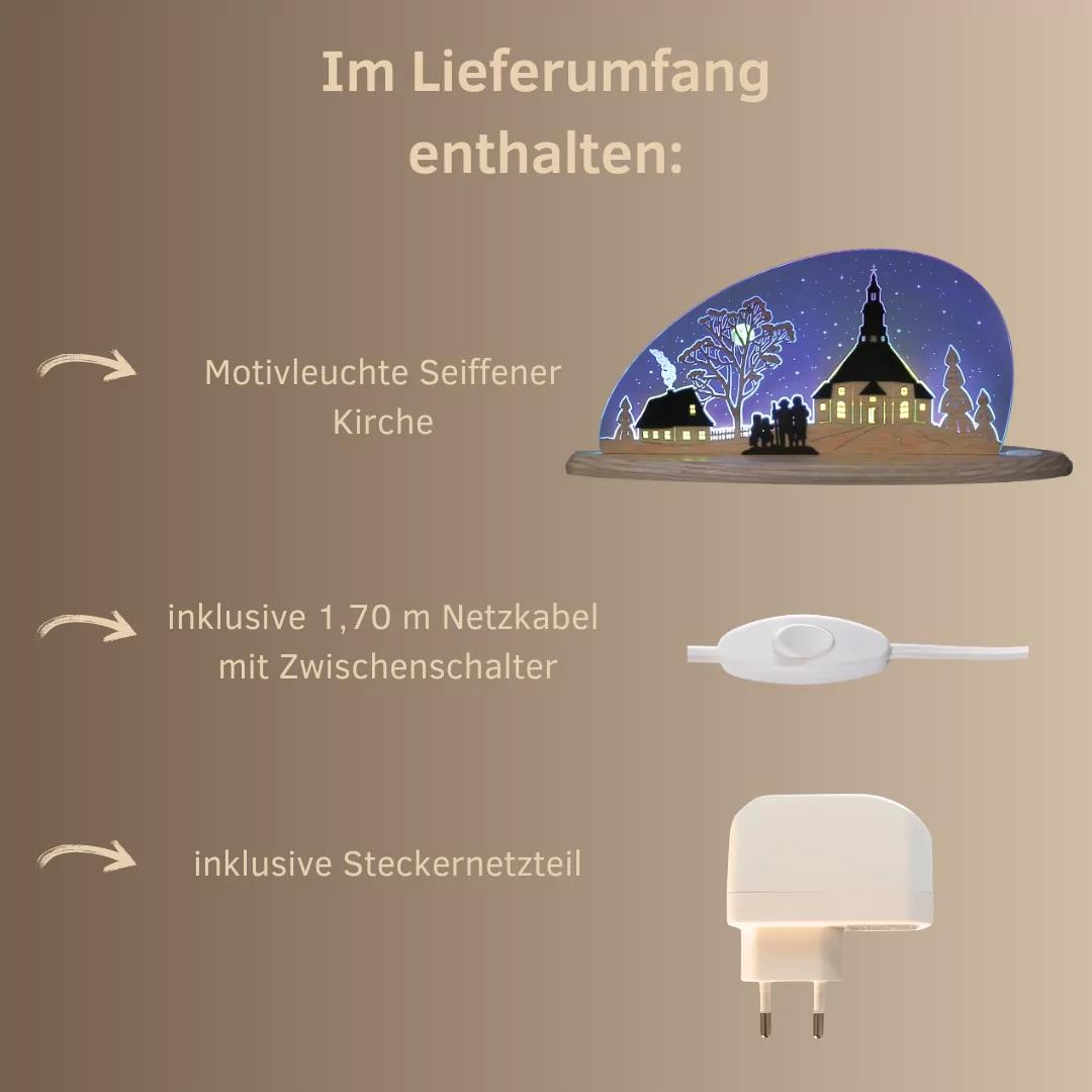 Motivleuchte Seiffener Kirche
