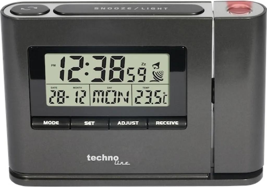 Technoline WT 519, Digitaler Wecker, Schwarz