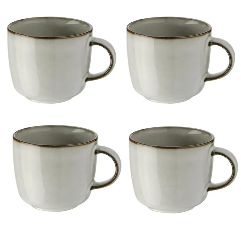 4er Set Ikea GLADELIG Kaffee Becher Tasse, grau