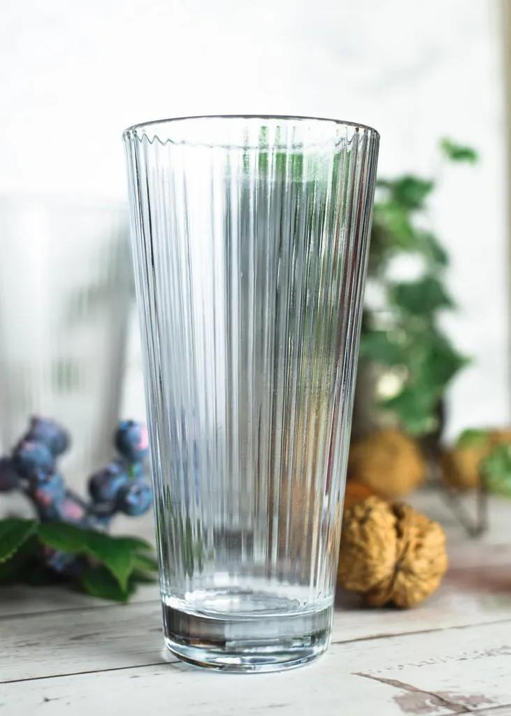 6 Longdrinkgläser 400ml mit Relief 