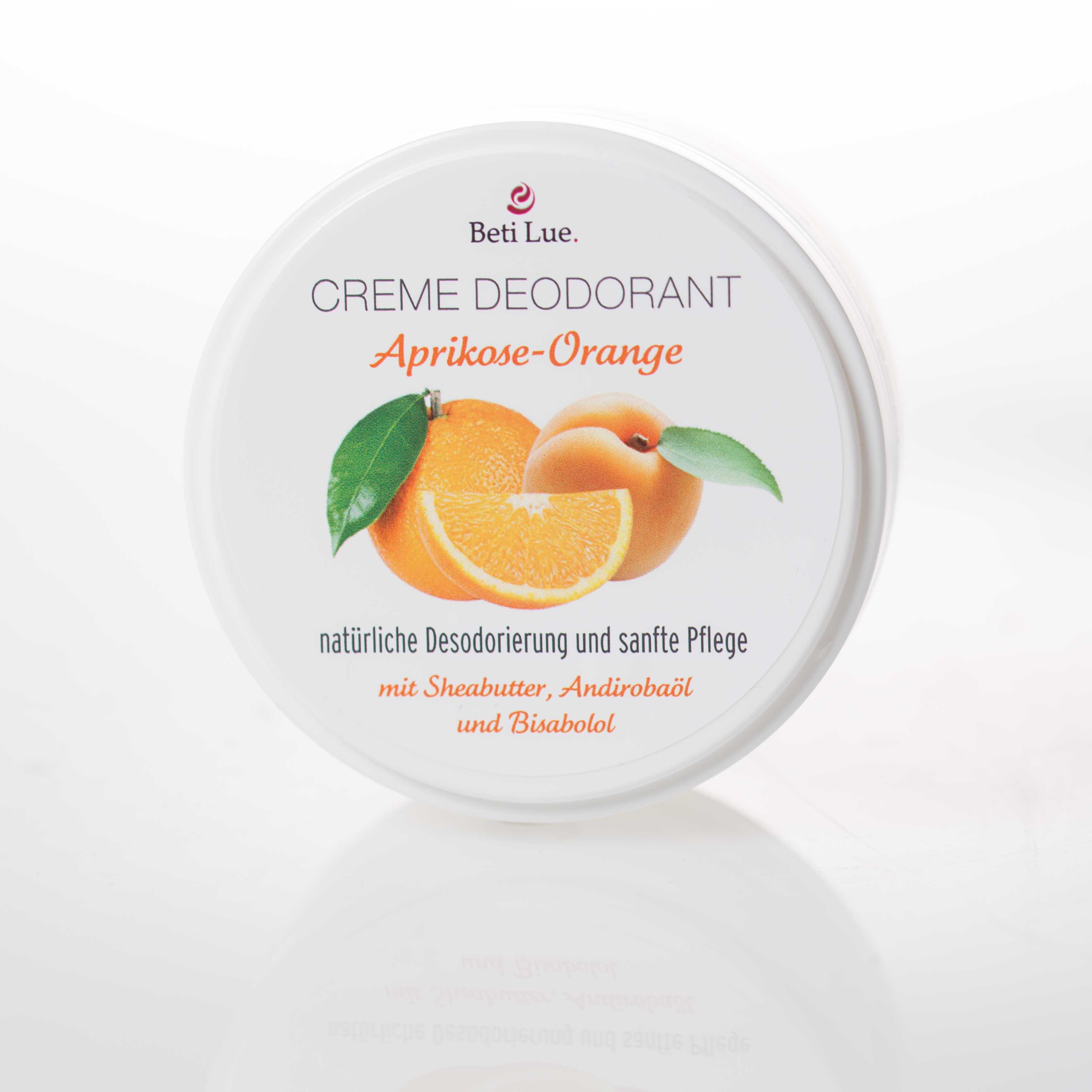 Beti Lue. Creme Deodorant Aprikose-Orange – Fröhlichsein und Schweben ­ ­ 