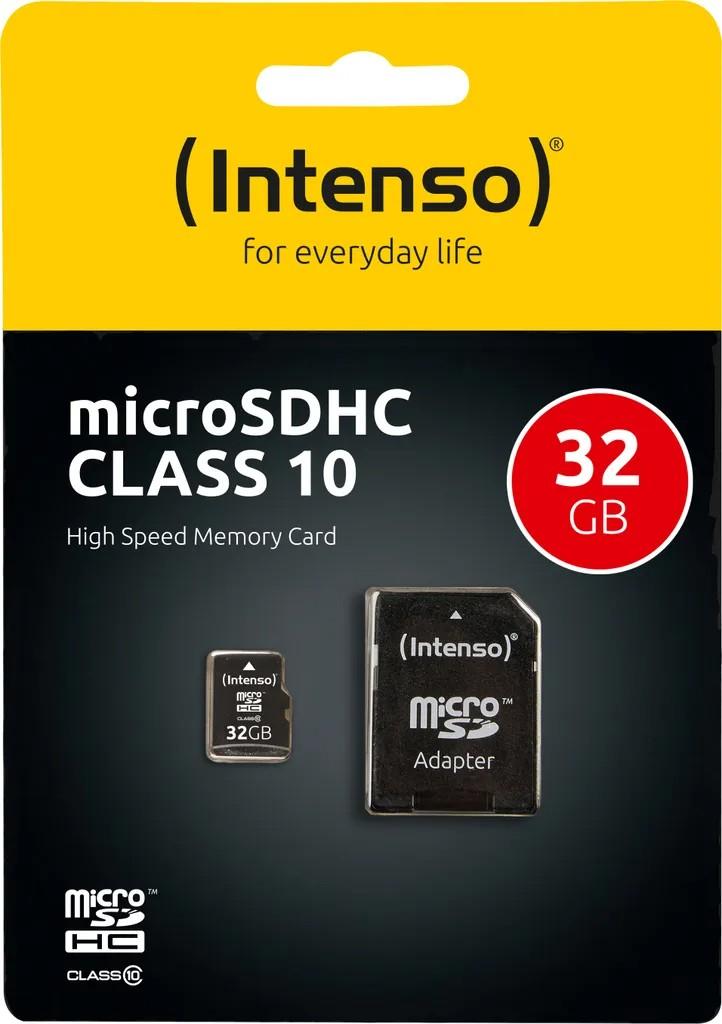 Intenso 32 GB microSDHC Karte Class 10 inkl. SD-Adapter