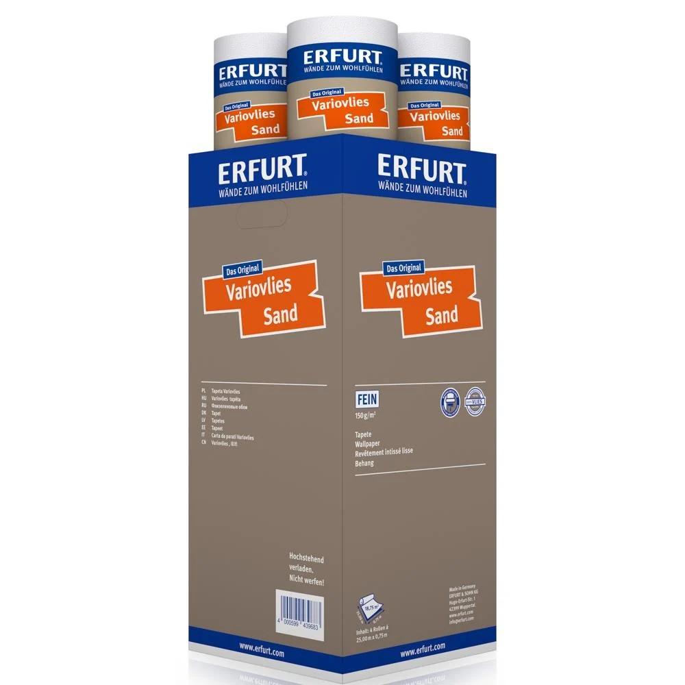 ERFURT Variovlies Sand Vliestapete 25 x 0,75 m - 4 Rollen