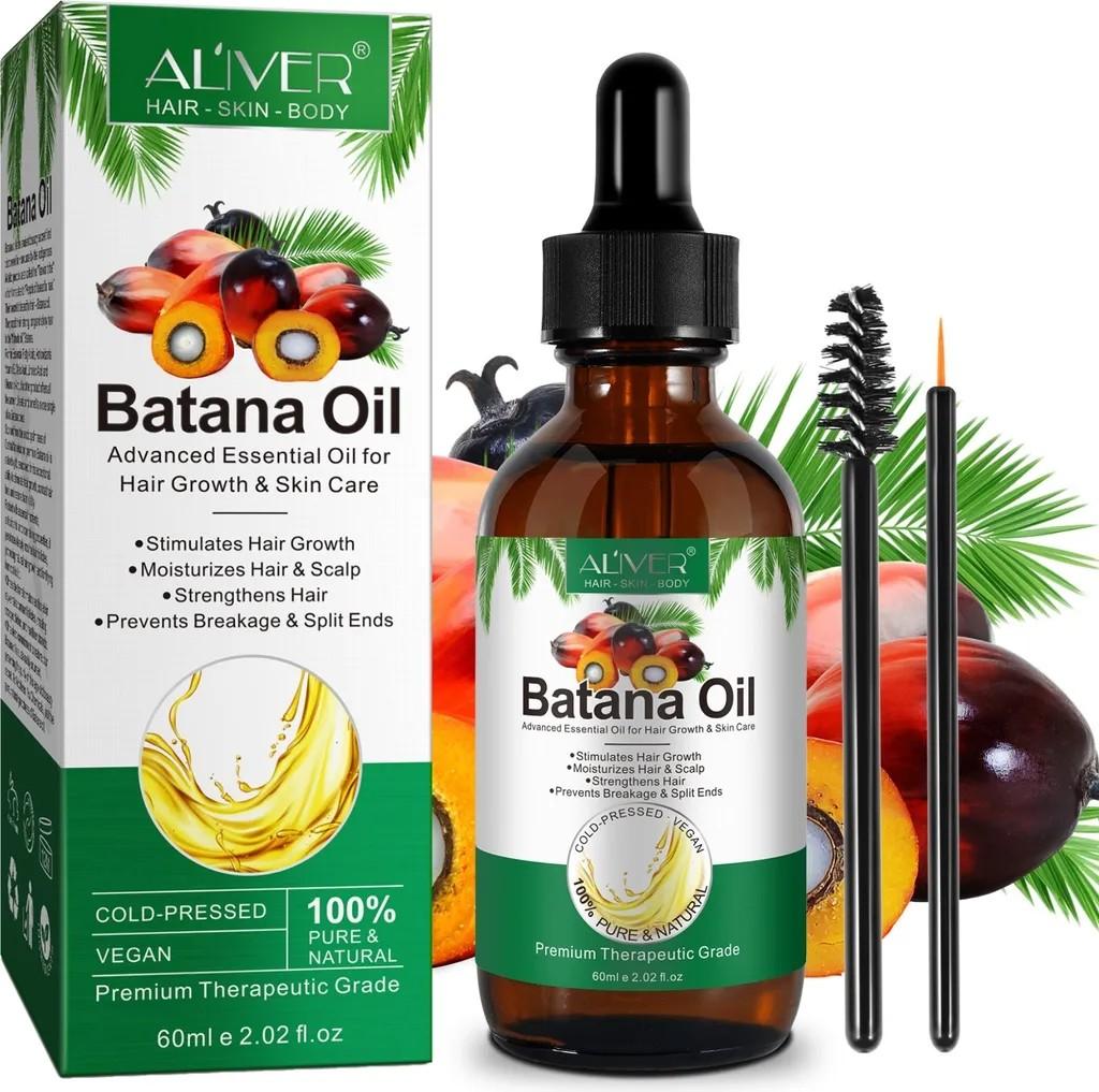 Batana Öl für Haare Haarwachstum Haarpflege Gesicht Haut Nägel Bio Vegan, 1x 60m