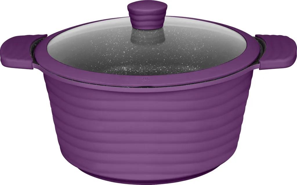 Ø24cm Kochtopf ca.11.5cm hoch KING® NEW-WAVE / Farbe: Aubergine