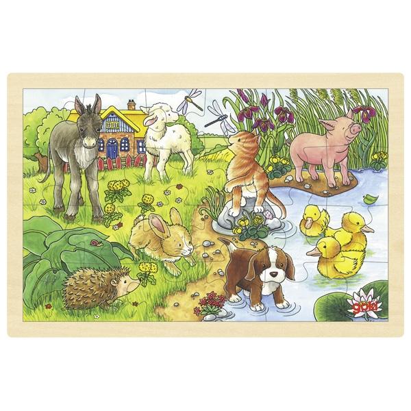 Einlegepuzzle Tierkinder