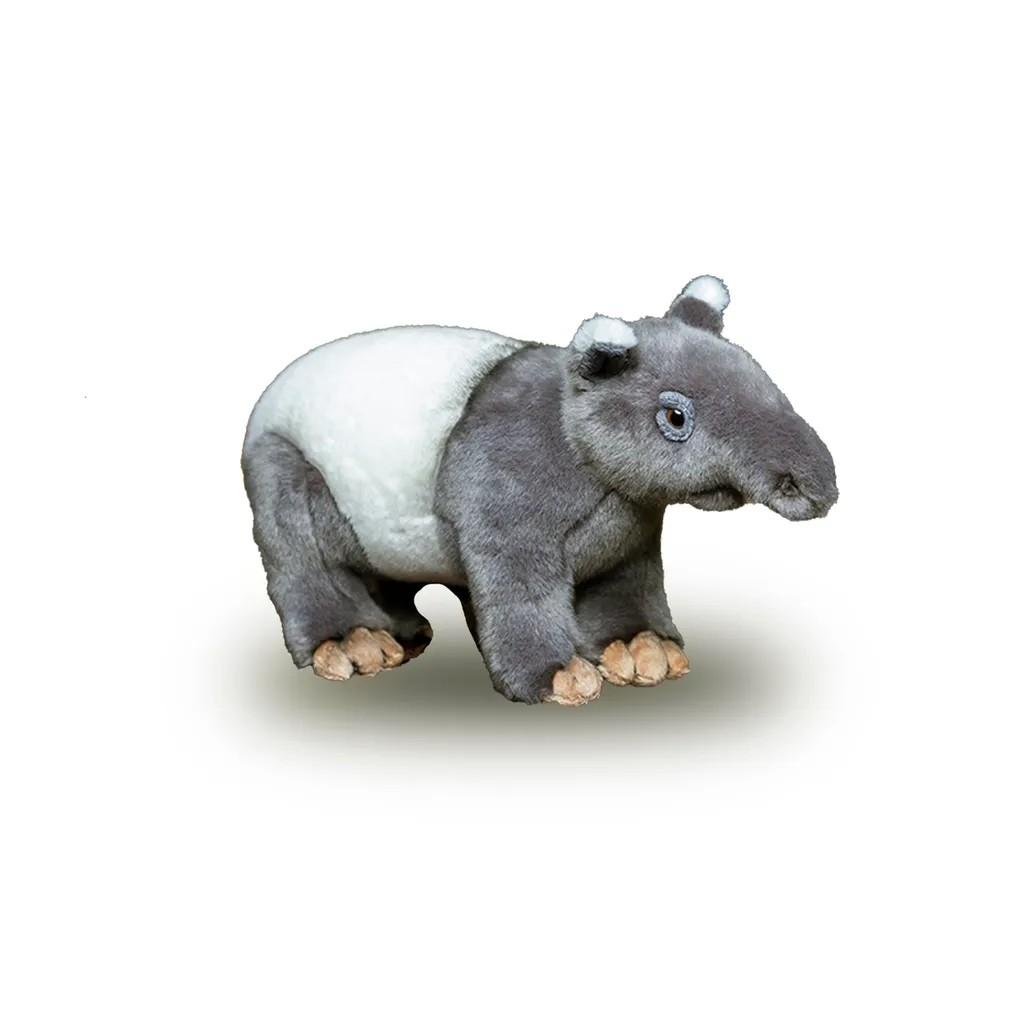 Hypoallergenes Kuscheltier Schabrackentapir grau-weiß