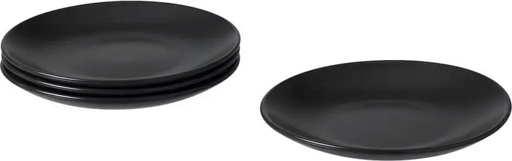 FÄRGKLAR Ikea Dessertteller (4 Stück Pack), mattiert dunkelgrau, 20 cm