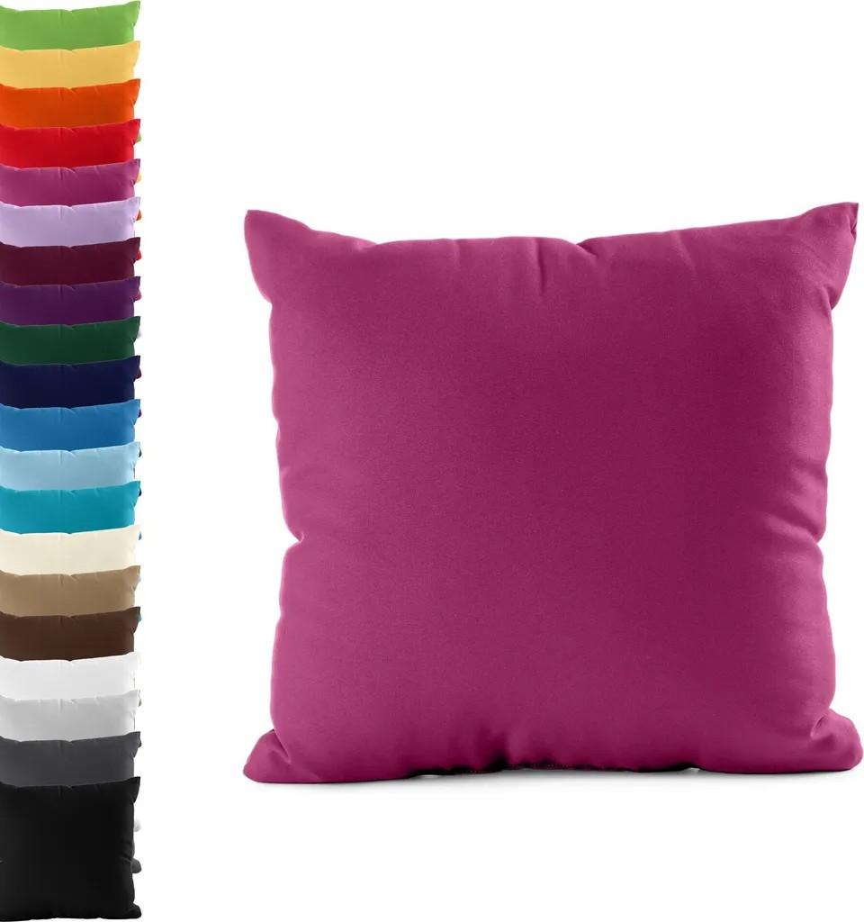 DOPPELPACK Kissenbezüge 40x40cm JERSEY Kissenbezug 100% Baumwolle Farbe: Pink