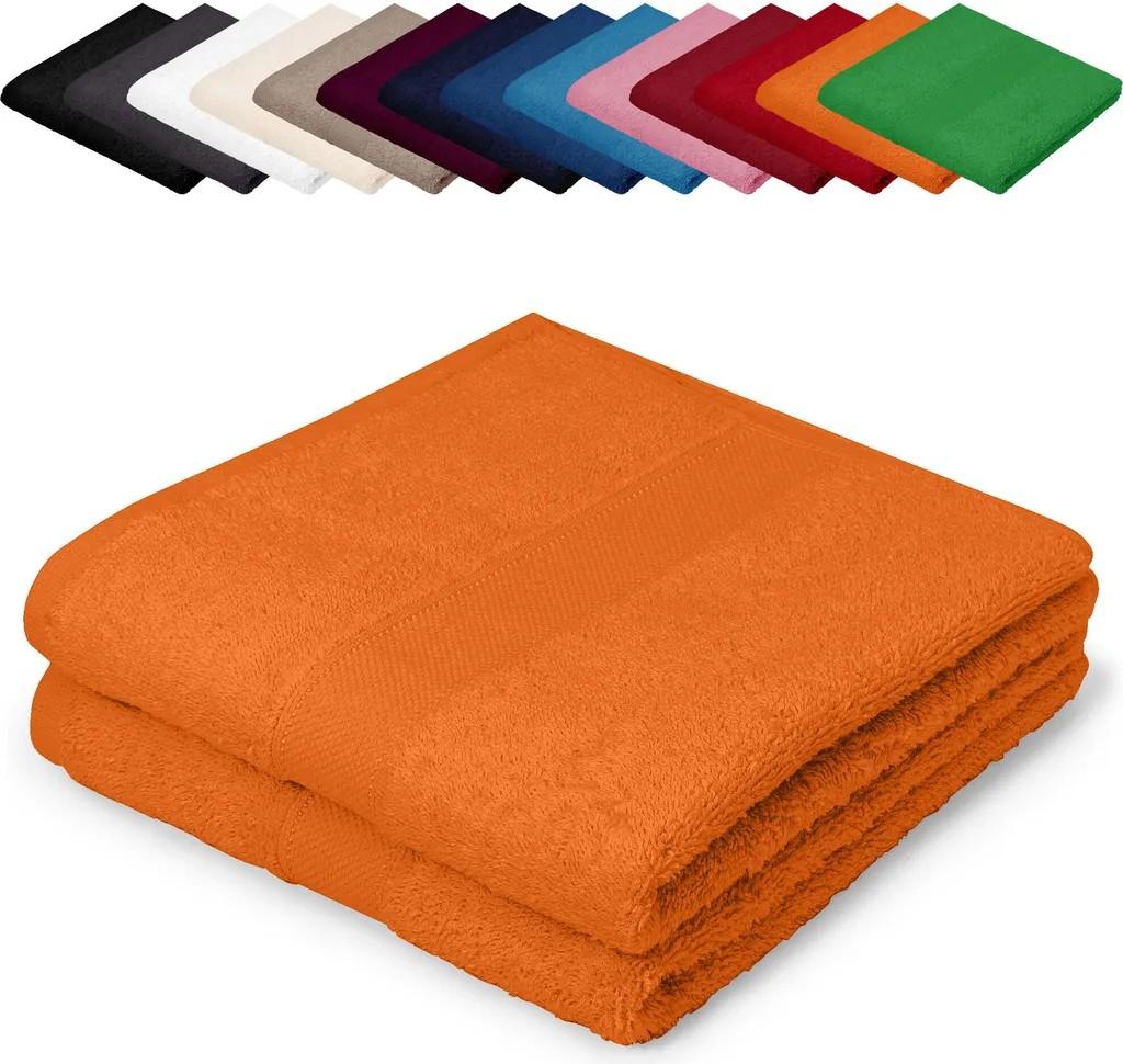 DOPPELPACK Badetücher 100x150 cm Badehandtücher Strandtücher Farbe: Orange