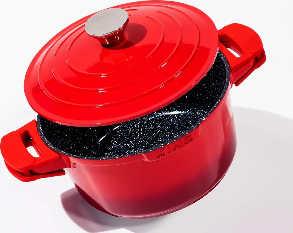 Ø28cm Schmortopf ca. 13cm hoch KING® SHINE RED / Farbe: Rot