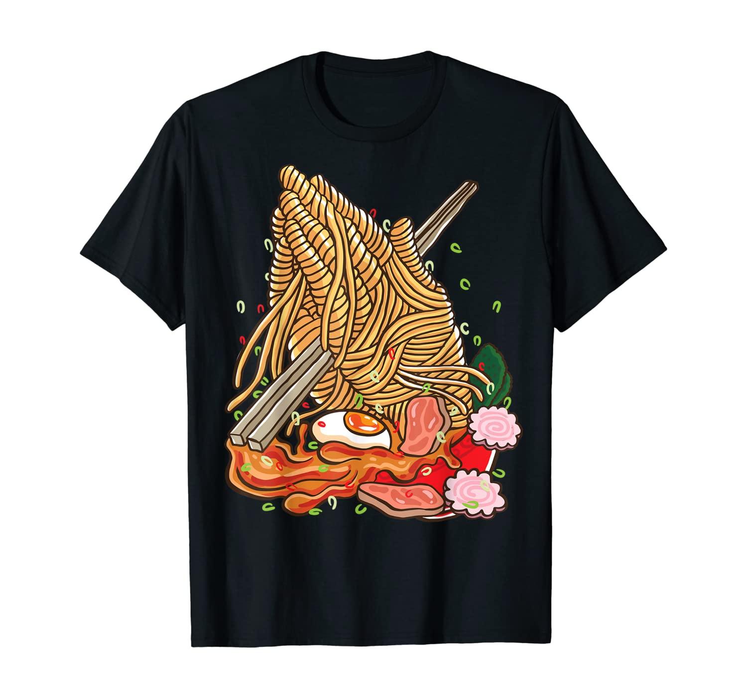 Amen Ramen Nudel Suppe Japanisches Essen Essstäbchen Gebet T-Shirt