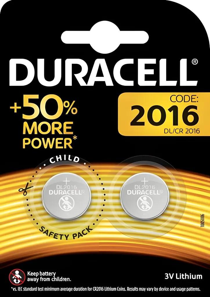 Duracell Knopfzelle CR2016 B2 Lithium