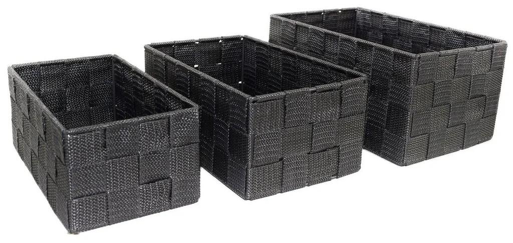 3er-Set geflochtene Aufbewahrungsboxen 