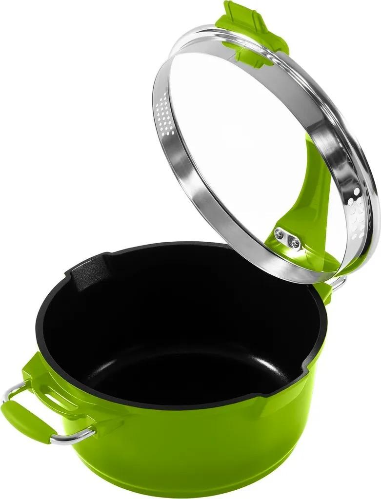 Ø24cm Multifunktionstopf / Kochtopf Aluguss KING®/ Farbe: Grün