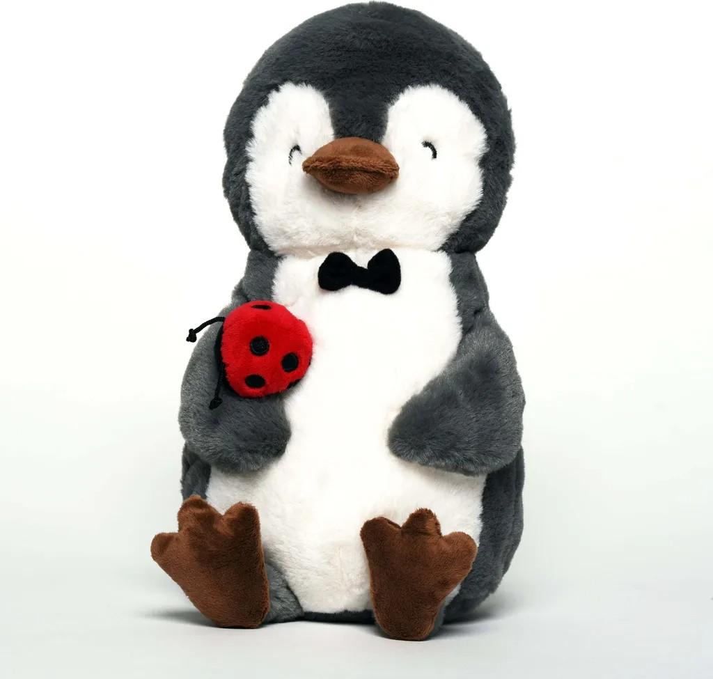Panda Kuscheltier Pinguin Marienkäfer - Grau Pastell 