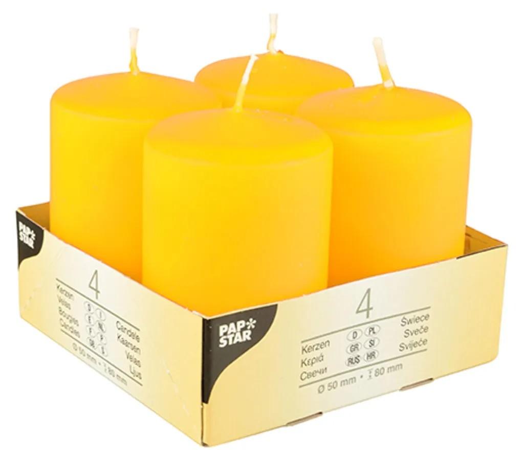 Papstar 10493, Zylinder, Gelb, 16 h, 4 Stück(e)