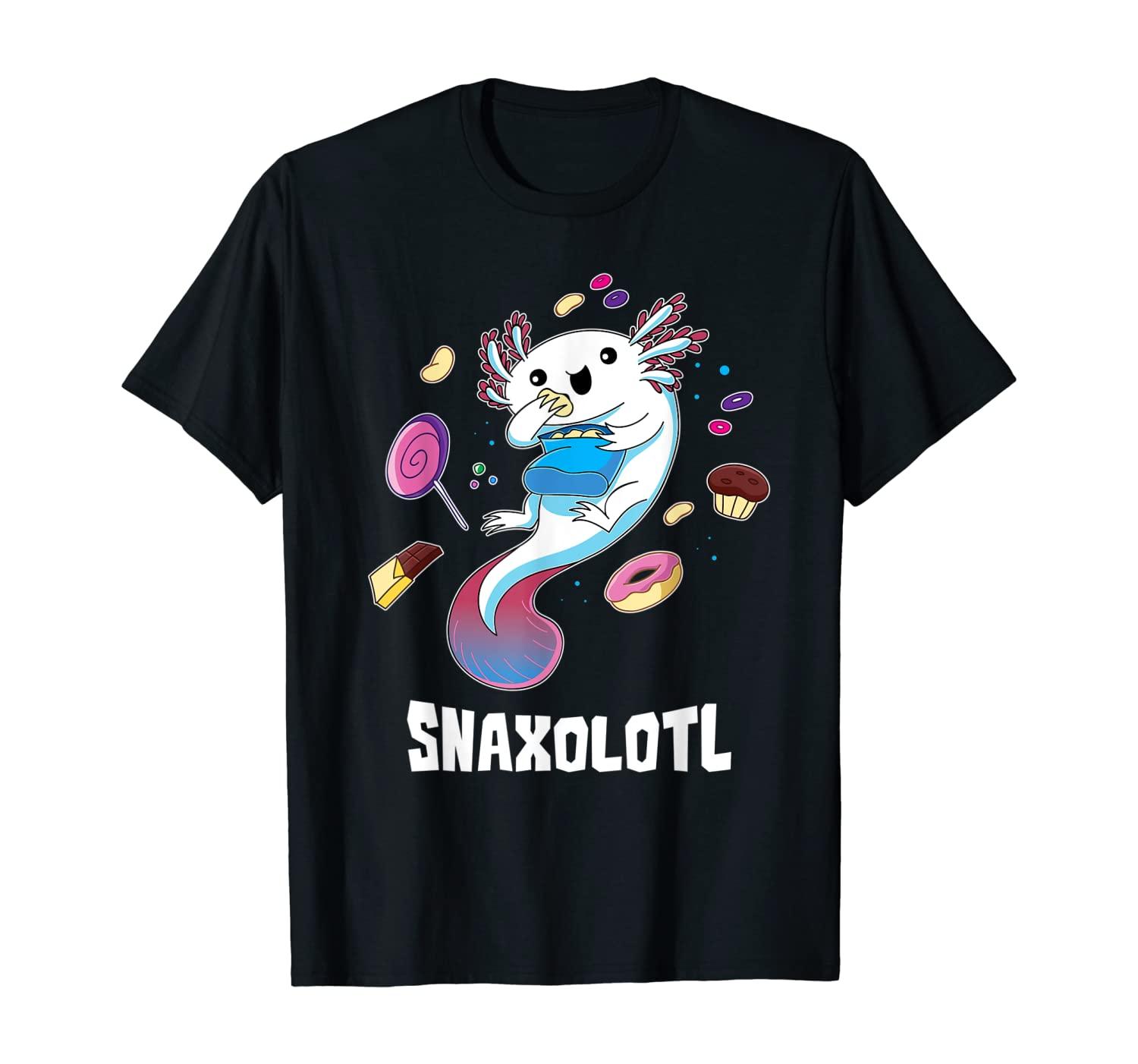 Snaxolotl T-Shirt Lustiges Kawaii Axolotl Snack Essen Foodie Geschenk