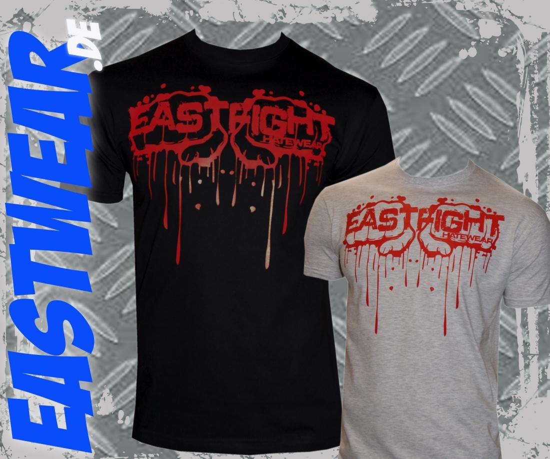 Eastfight T-Shirt "Fist" Schwarz, Grau