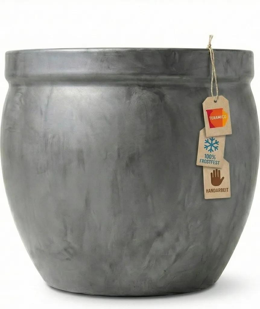 Teramico Pflanzgefäß Keramik „Bavaria Tall“ Ø29cm Anthrazit Frostfest