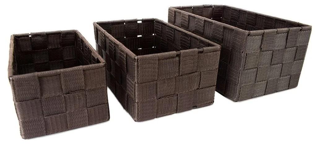 3er-Set geflochtene Aufbewahrungsboxen