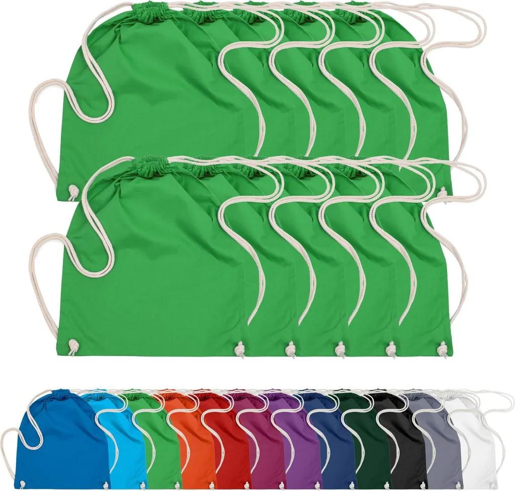 10er PACK Baumwoll Turnbeutel Sportbeutel Zuziehbeutel Sack Schuhbeutel Rucksack