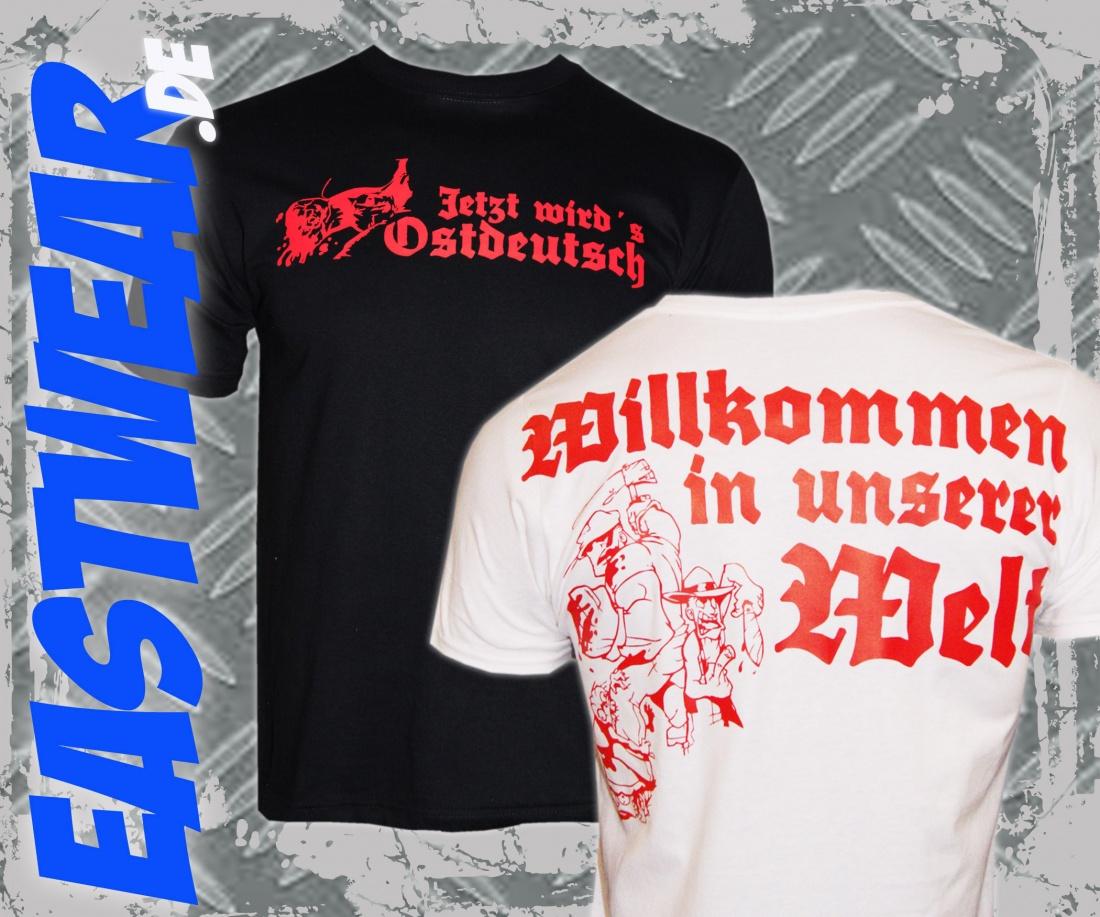 Eastfight T-Shirt "Unsere Welt" schwarz, weiß