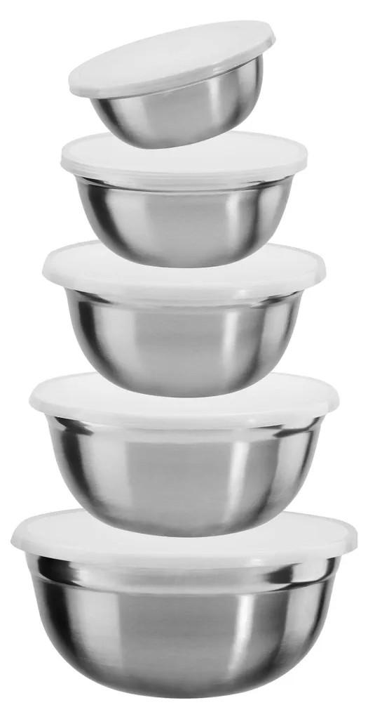 5tlg. KING® Schüssel-Set Marie ca. 4.6L / Schüssel-Set aus Edelstahl / Schüsselg