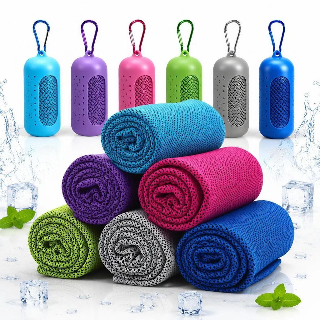 6 Stück Kühlhandtuch Cooling Towel, 100 x 30 cm