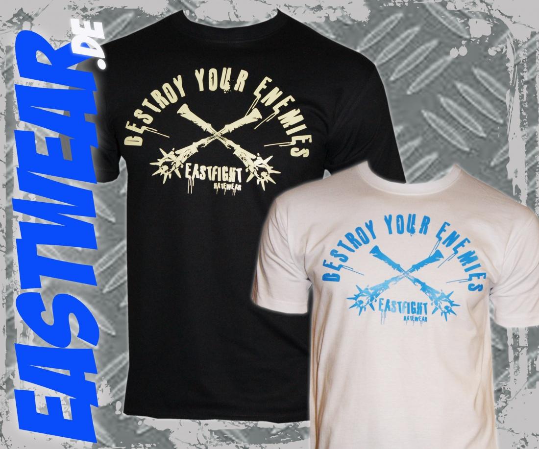 Eastfight T-Shirt "Destroy" weiß, schwarz