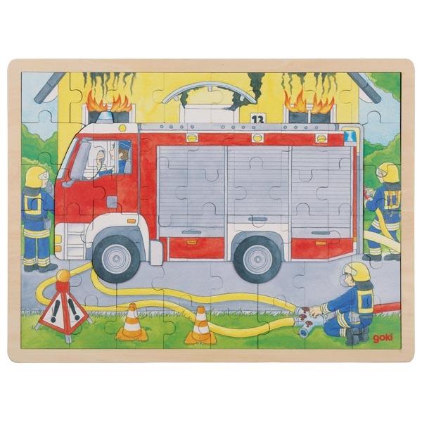 Schichtenpuzzle Feuerwehreinsatz