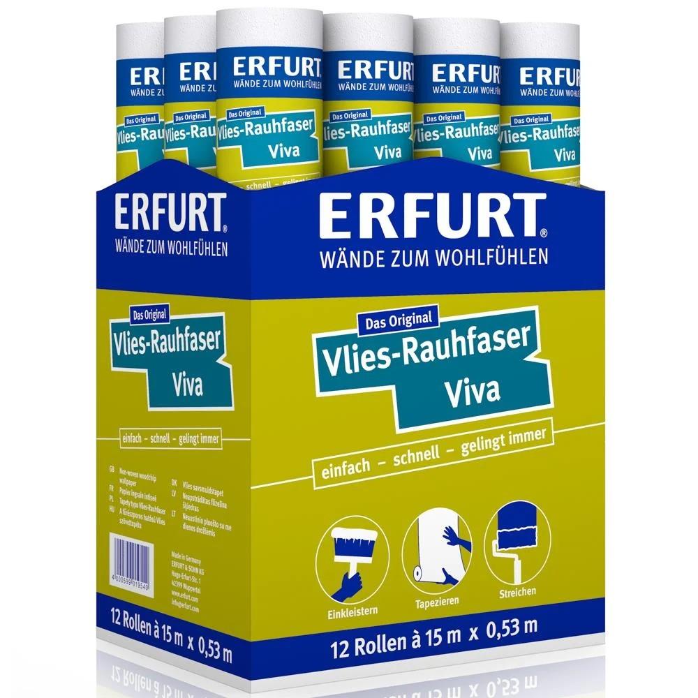 ERFURT Vlies-Rauhfasertapete VIVA Vliestapete 15 x 0,53 m - 