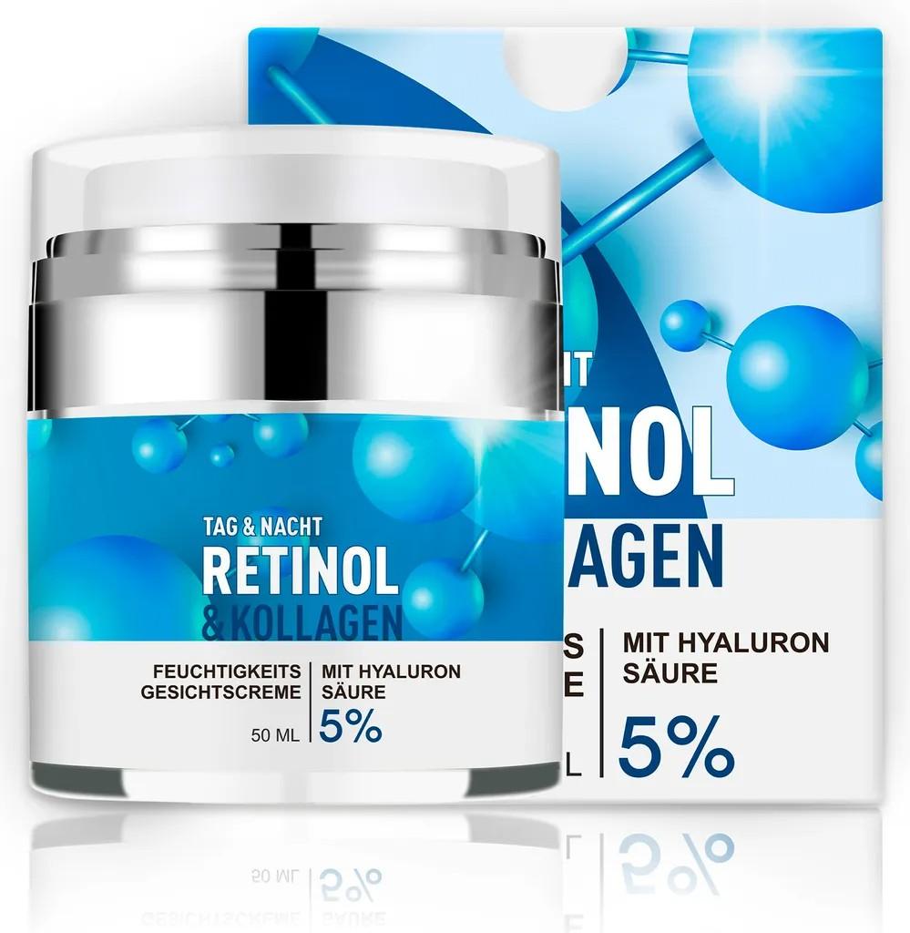 Retinol Creme Anti-Falten Anti-Aging mit Hyaluronsäure Kollagen Aloe Vera