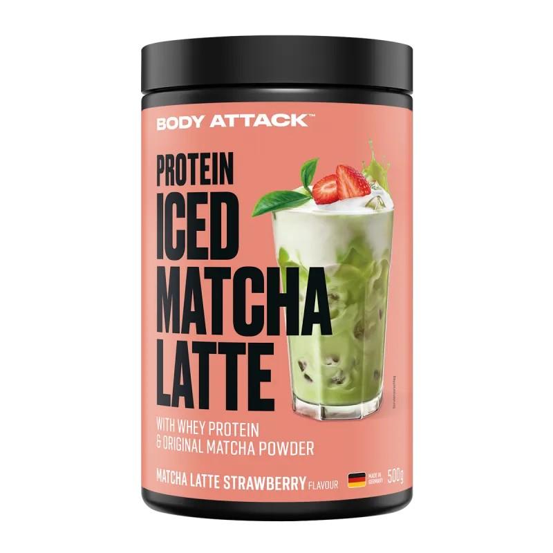 BODY ATTACK - Protein ICED MATCHA LATTE - STRAWBERRY 